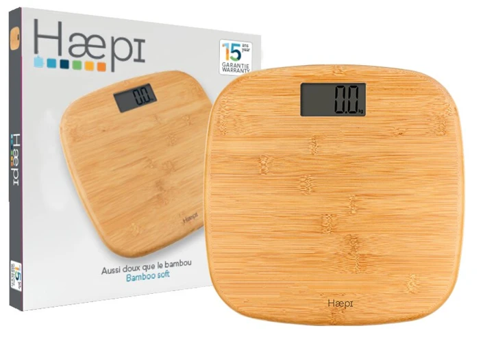 Pèse personne électronique en bambou HAEPI