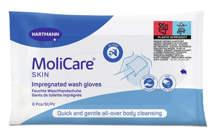Gants de toilette imprégnés Molicare® Skin