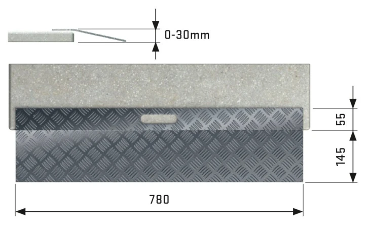 Rampe de seuil fixe aluminium SECUCARE
