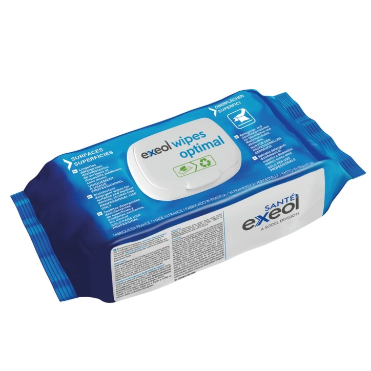 Lingette détergente désinfectante EXEOL WIPES OPTIMAL
