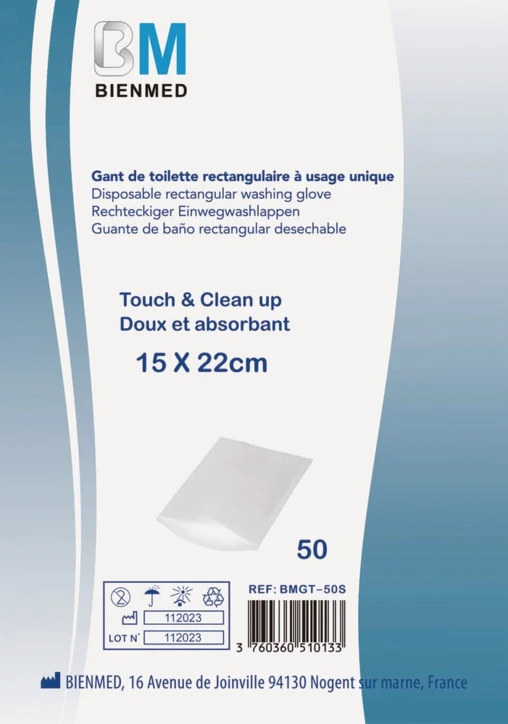 Gants de toilette à usage unique