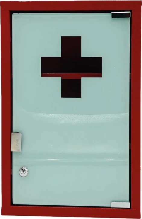 Armoire à pharmacie rouge 1 porte