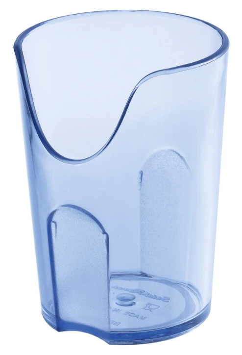 Verre à découpe nasale bleu
