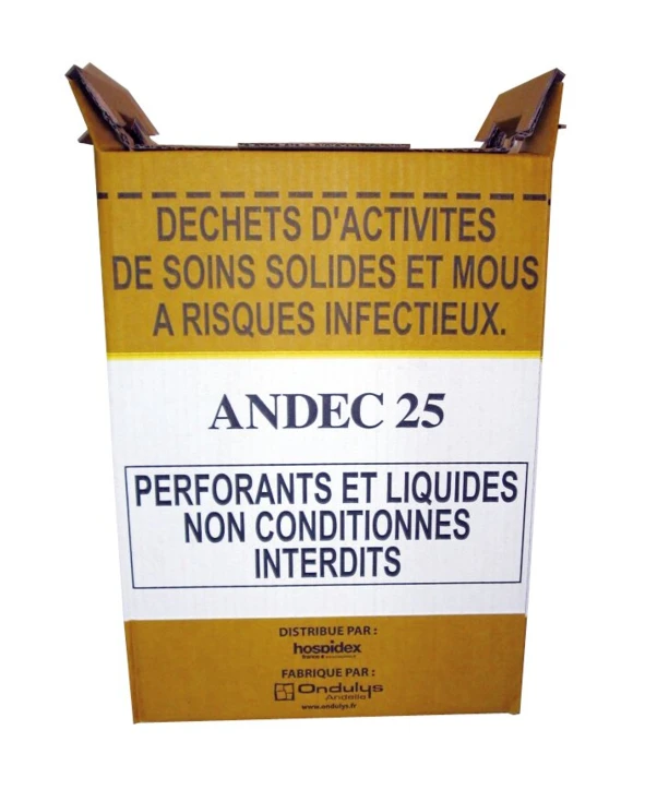 Caisse en carton avec sac intérieur