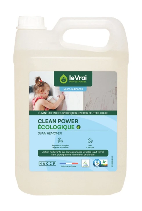 Nettoyant détachant toutes surfaces lavables CLEAN POWER