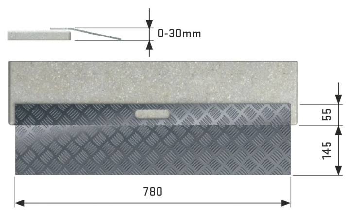 Rampe de seuil fixe aluminium SECUCARE