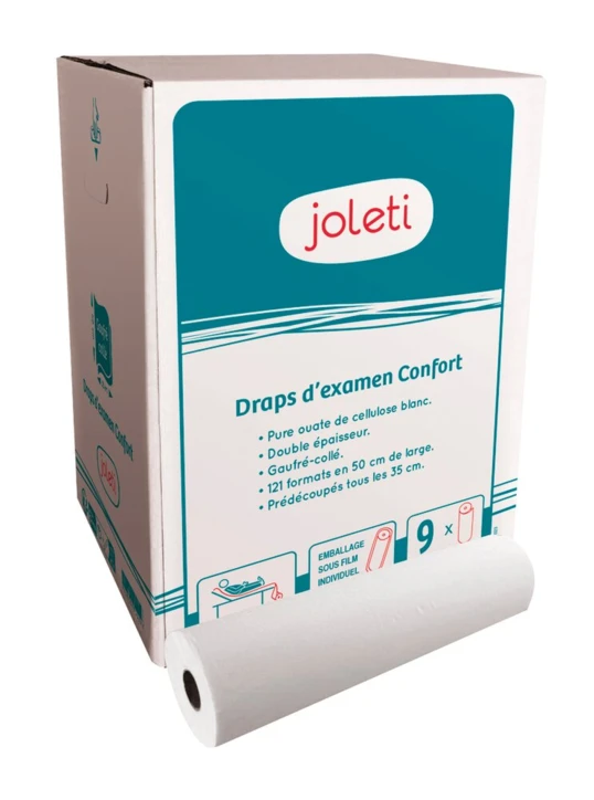 Drap d'examen gaufré collé JOLETI