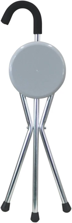 Canne tripode pliable avec siège