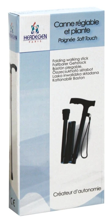 Canne réglable pliante poignée Soft touch