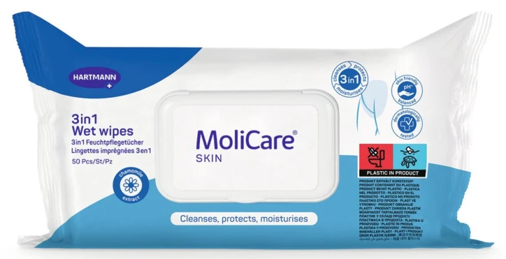 Lingettes imprégnées Molicare® Skin