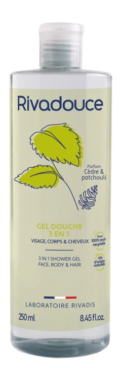 Gel douche 3 en 1 Cèdre & Patchouli RIVADOUCE