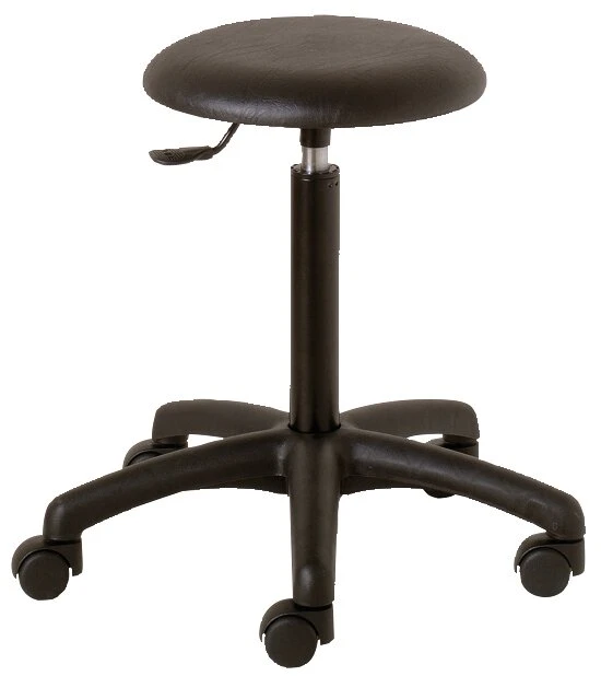 Tabouret laqué sur roulettes