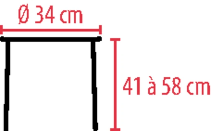Tabouret de douche pivotant TAHAA
