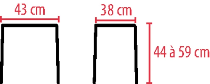 Tabouret de douche rectangulaire TAO JOLETI