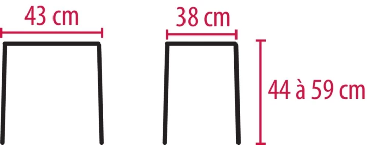 Tabouret de douche rectangulaire TAO JOLETI