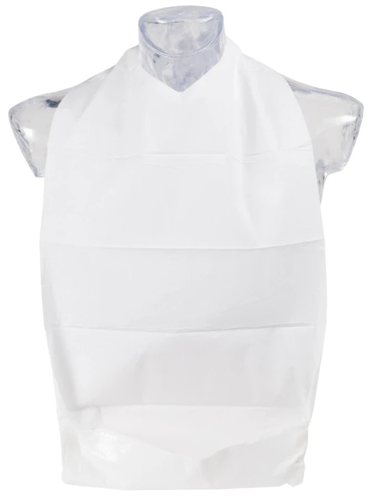 Bavoir adulte jetable avec liens