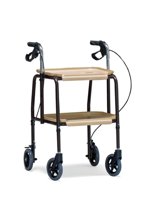 Desserte déambulateur à freins