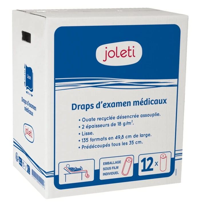 Drap d'examen ouate recyclée 36 g/m² JOLETI