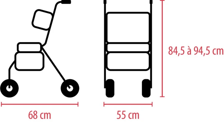 Rollator 4 roues RIO