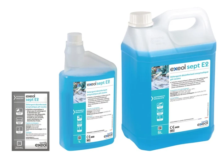 Détergent désinfectant enzymatique pH neutre EXEOL SEPT E2