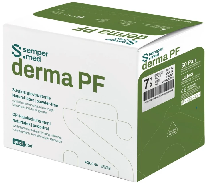 Gant latex Sempermed® derma PF non poudré stérile