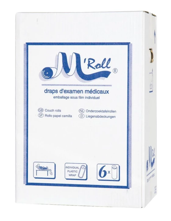 Drap d'examen ouaté plastifié