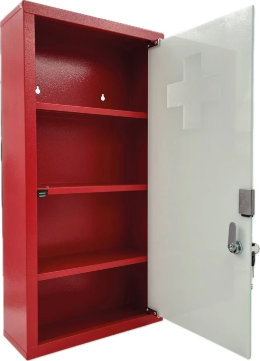 Armoire à pharmacie rouge 1 porte