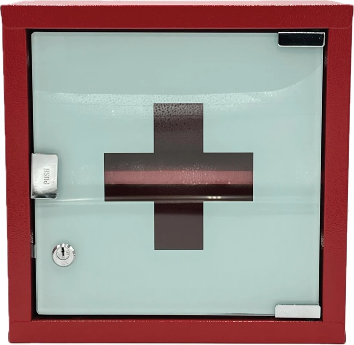 Armoire à pharmacie rouge 1 porte