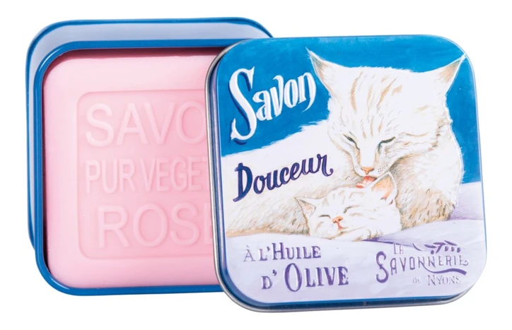 Savon boîte métal ROSE