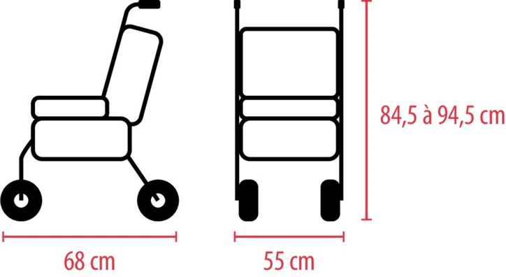 Rollator 4 roues RIO