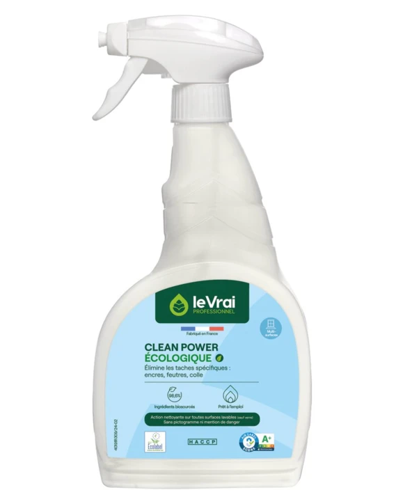 Nettoyant détachant toutes surfaces lavables CLEAN POWER