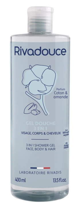 Gel douche 3 en 1 Coton & Amande RIVADOUCE