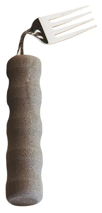 Couverts courbés avec manche en mousse gris