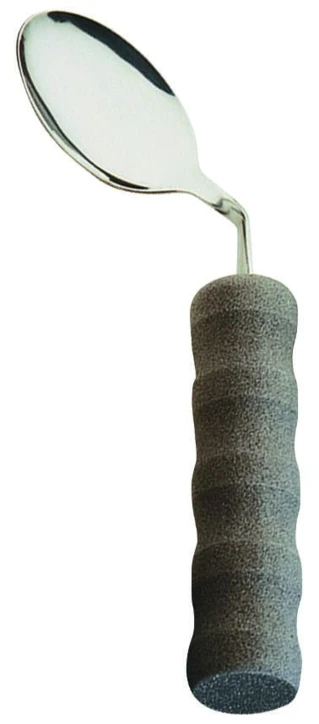Couverts courbés avec manche en mousse gris