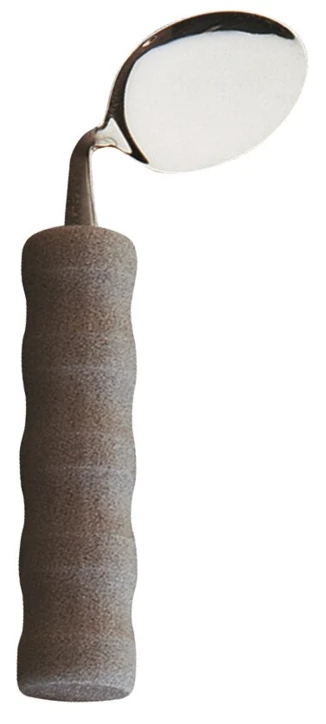 Couverts courbés avec manche en mousse gris