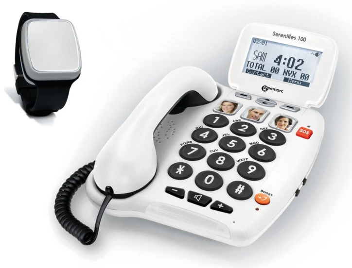 Téléphone Serenities 100 avec bracelet alarme détection chute