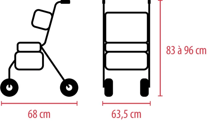 Rollator pliable en 2 JOLETI ELAN