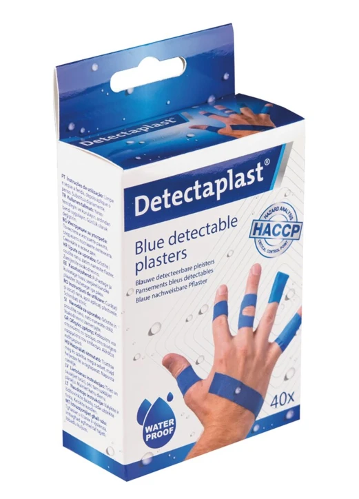 Pansement en plastique bleu