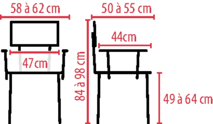 Chaise garde-robe réglable ONIS