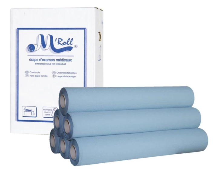 Drap d'examen ouaté plastifié