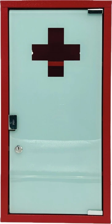 Armoire à pharmacie rouge 1 porte