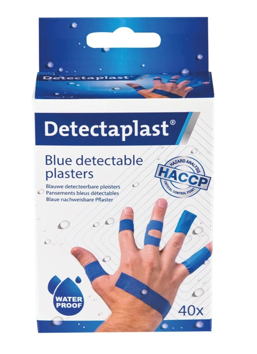 Pansement en plastique bleu