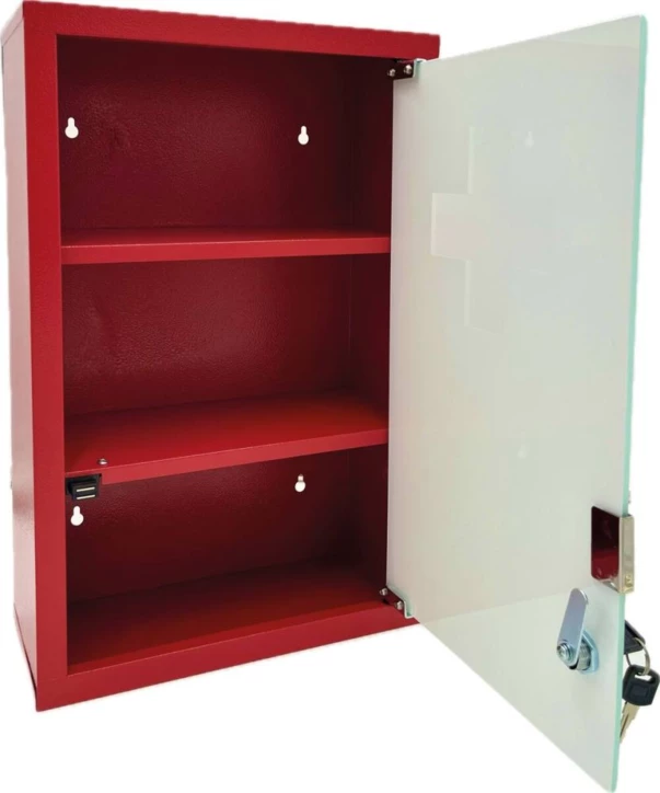 Armoire à pharmacie rouge 1 porte