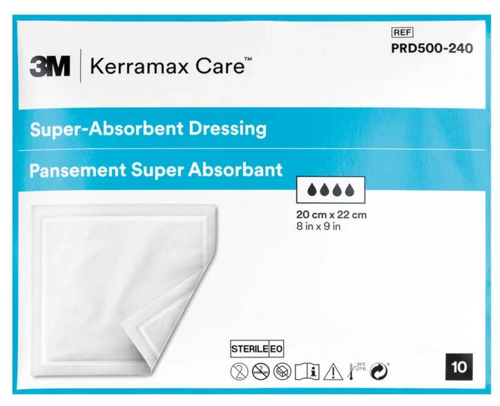 Pansement hydrocellulaire super absorbant KERRAMAX CARE™