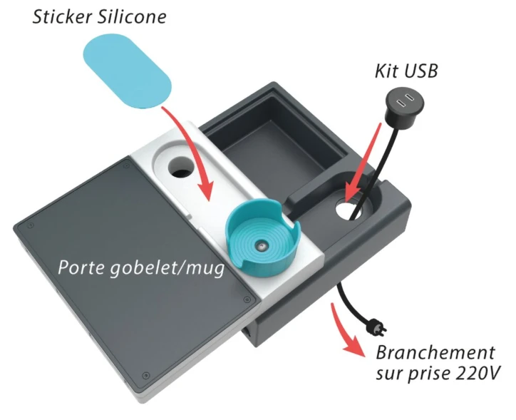 Tablette ergonomique fauteuil