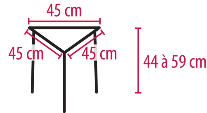 Tabouret de douche triangulaire ZIA JOLETI
