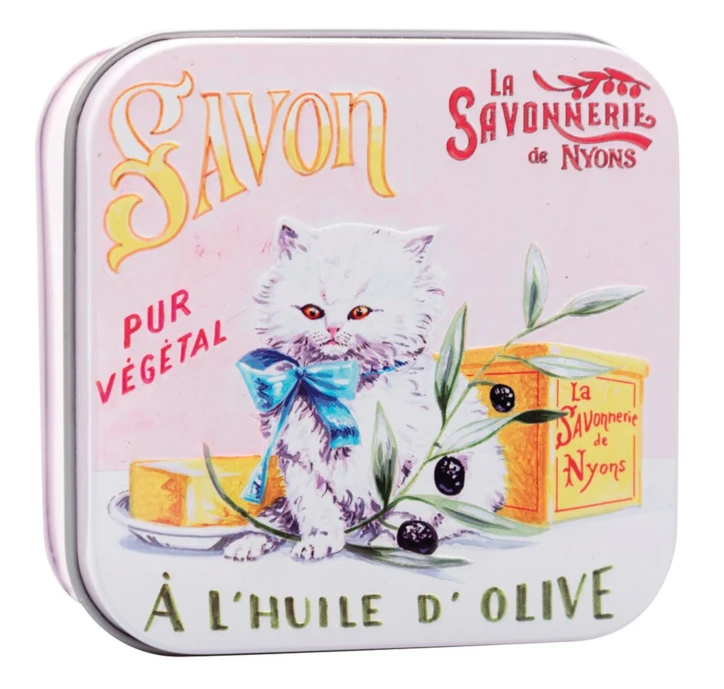 Savon boîte métal FLEUR DE COTON