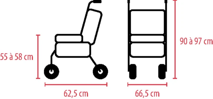 Rollator à 4 roues W04