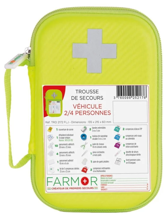 Trousse de secours VÉHICULE 2 à 4 personnes