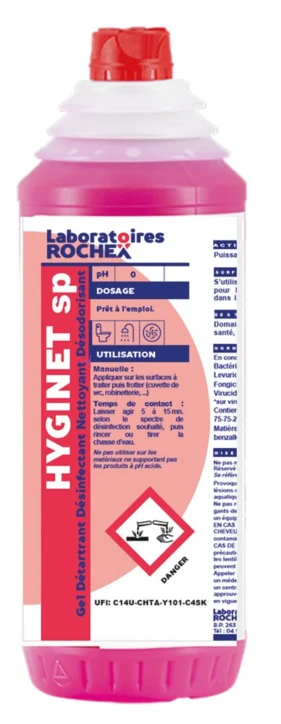Gel désinfectant nettoyant WC HYGINET sp